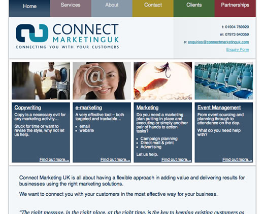 Connect Marketing UK Homepage